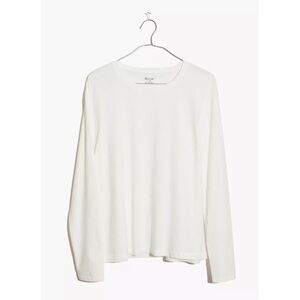 NEW MADEWELL White Northside Vintage Long-Sleeve